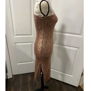 Fiona Champagne Sequin Dress
